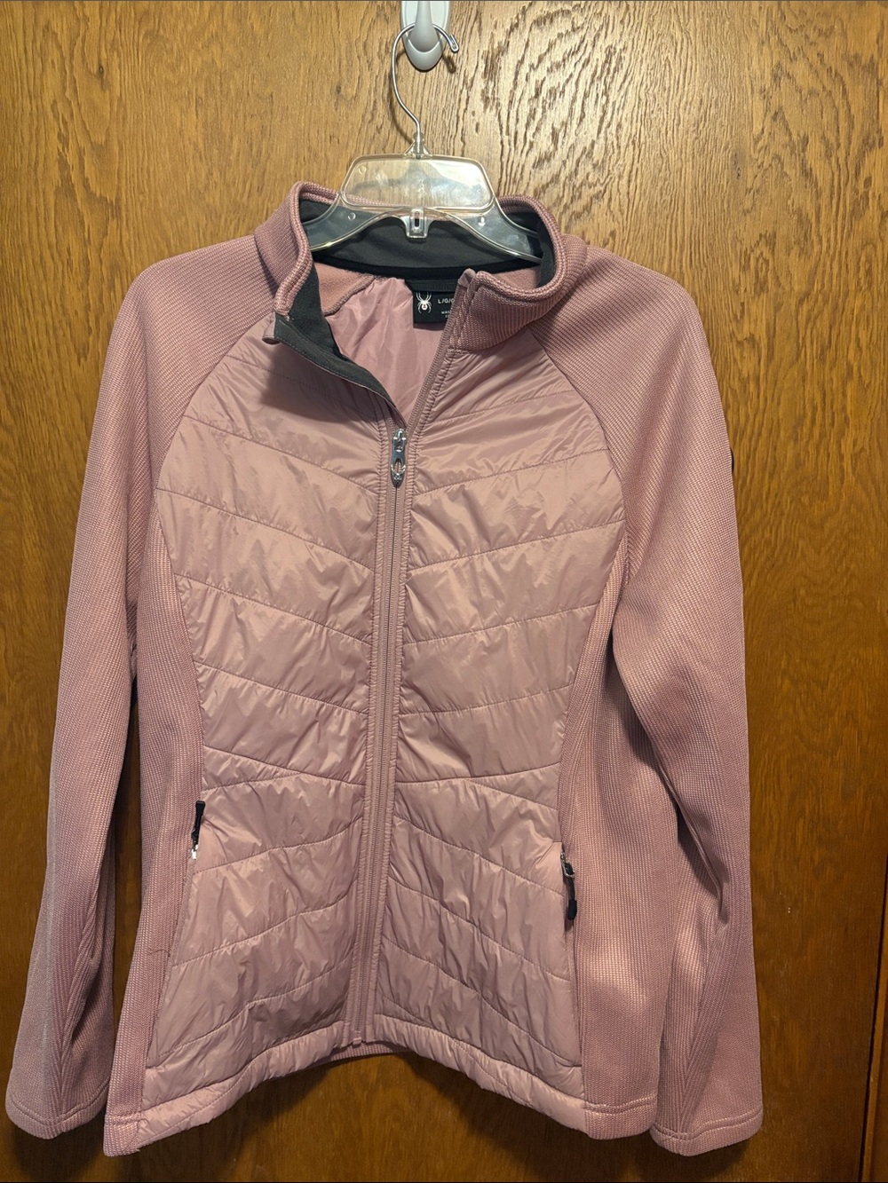 Spyder Women's Quilted Light Pink Full-Zip Jacket